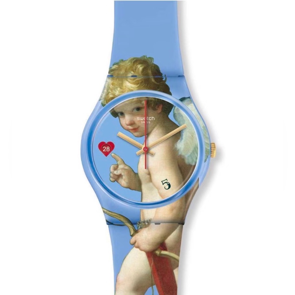 Swatch x Louvre ‘FLÈCHE D'AMOUR’ NWOT The Abduction of Helen Cupid Heart - Picture 2 of 9